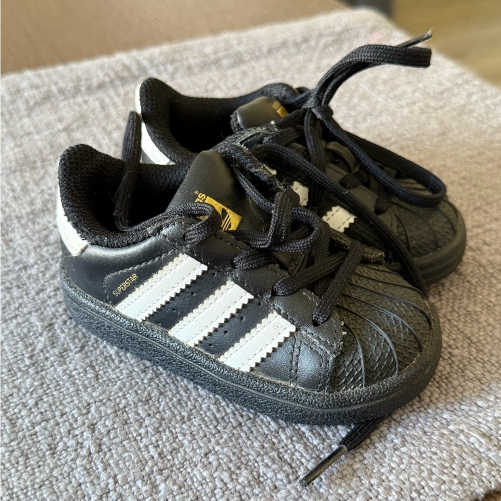 Adidas Kids Superstar Black White Sneakers